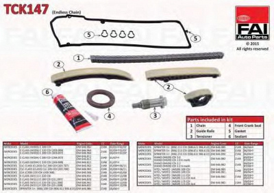 FAI AUTOPARTS tck147 -  Комплект цепи привода распредвала